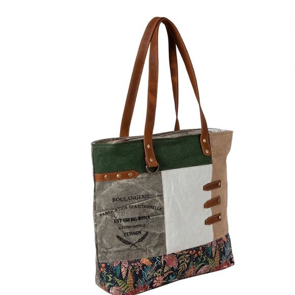 Myra Boulangerie Floral Trim Tote - Picture 6 of 8